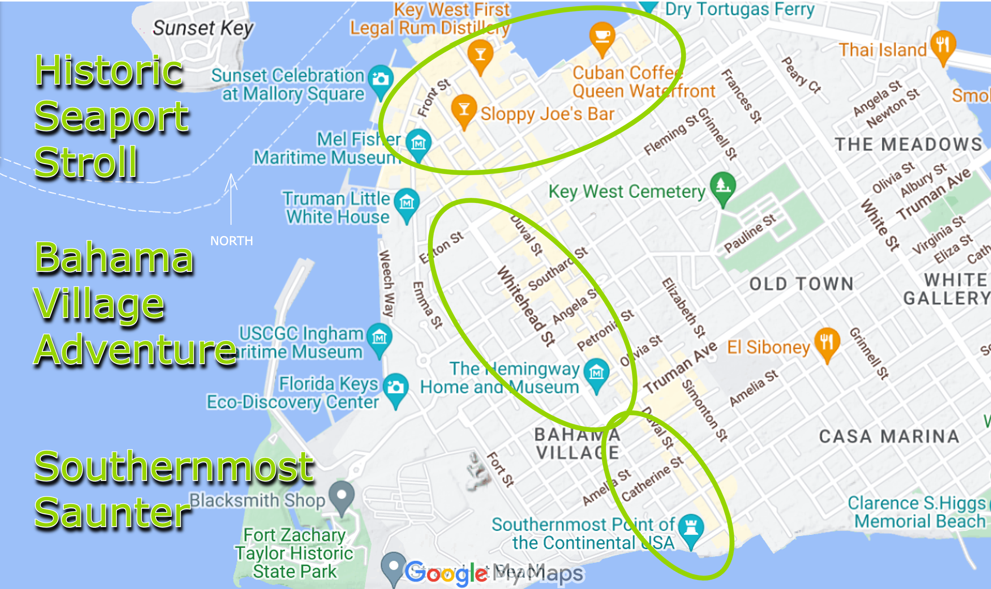 Tart Tales Key West Key Lime Pie and Dessert Walking Tour Map